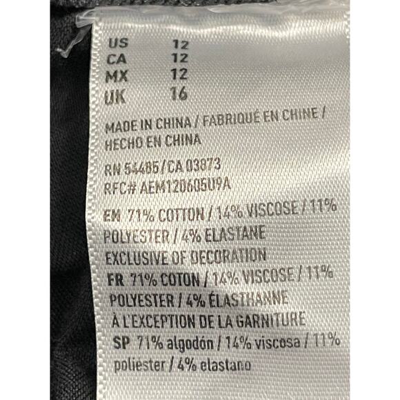 American Eagle Outfitters black faded Hi-rise Shortie denim shorts 12 - Picture 6 of 10